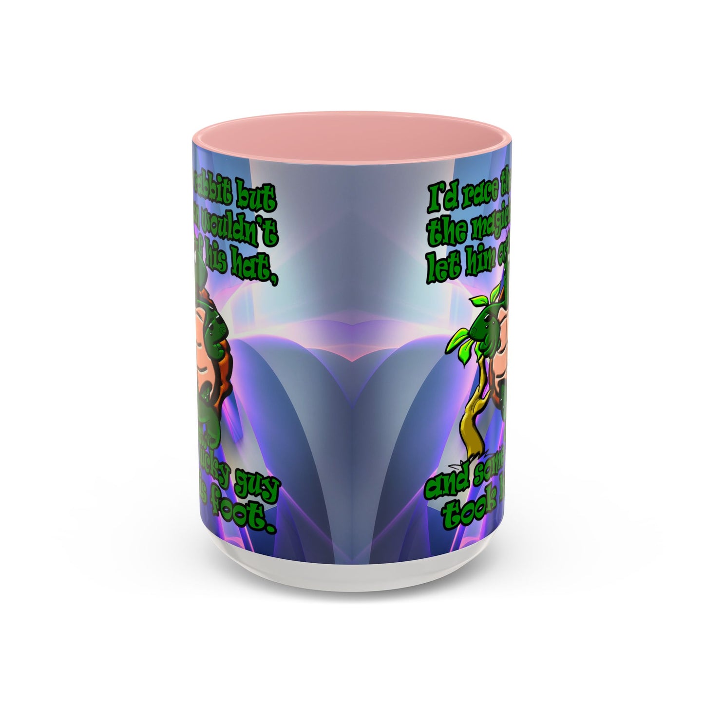 turtle race - Accent Mug (grey-pink wave)