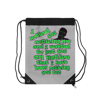 noticed you noticing - Drawstring Bag (light grey)