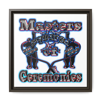 em cee squared - framed canvas art (white)