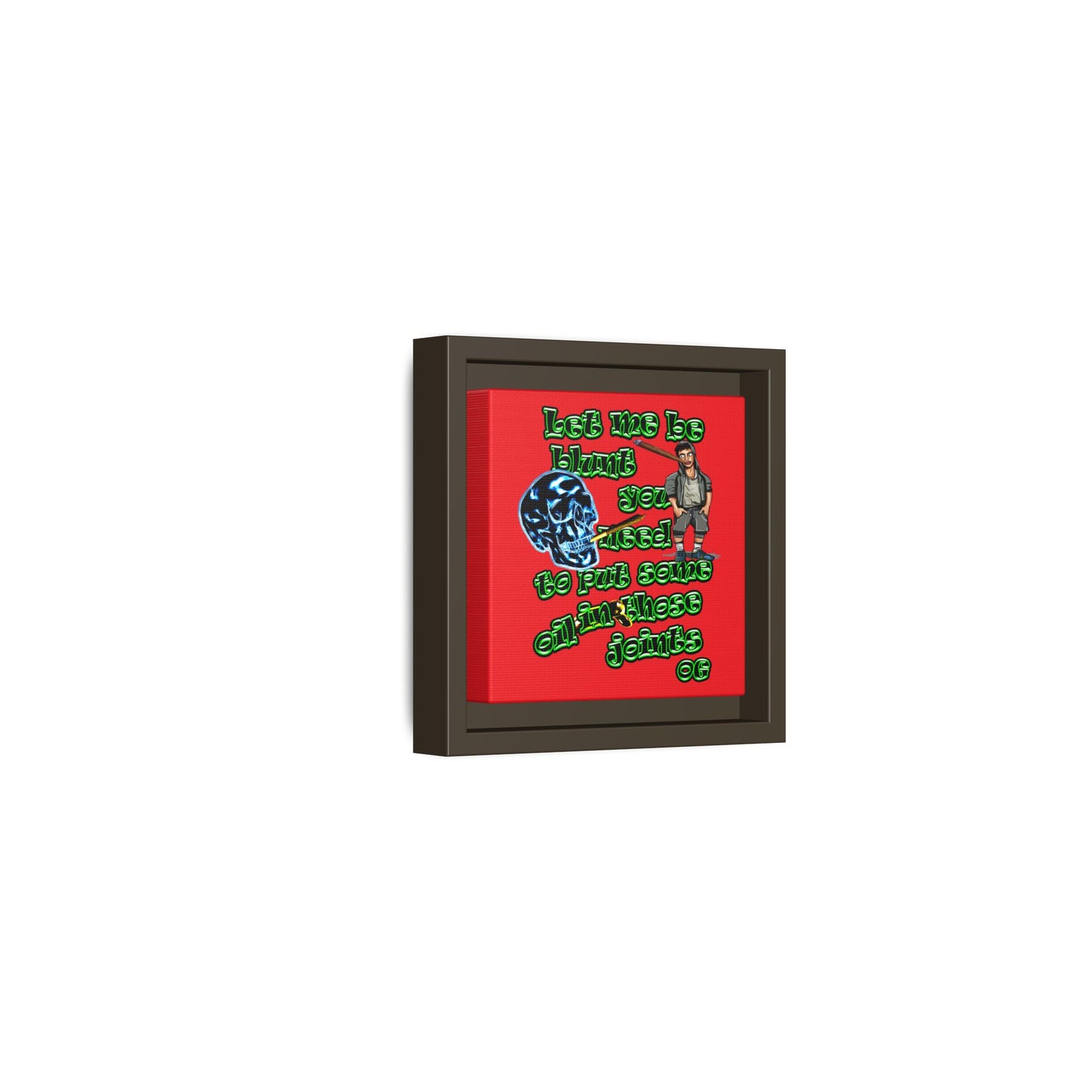 og - framed canvas art (red)