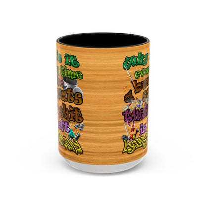 the bum's shit - Accent Mug (butterscotch wood finish)