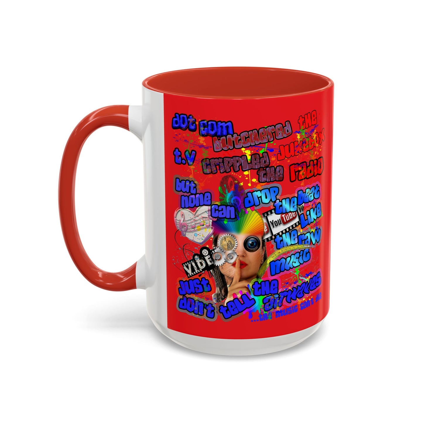 drop the beat - Accent Mug (yellow)
