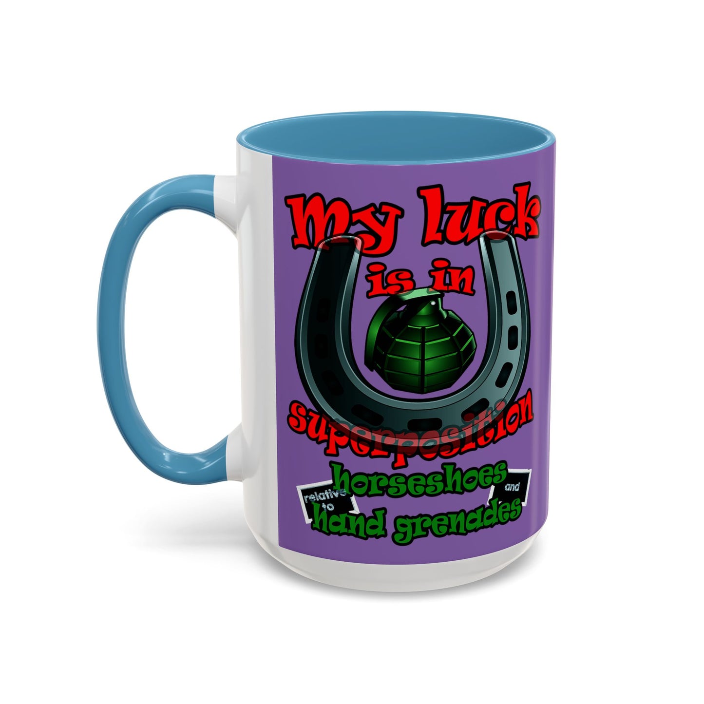 my luck - Accent Mug (light purple)