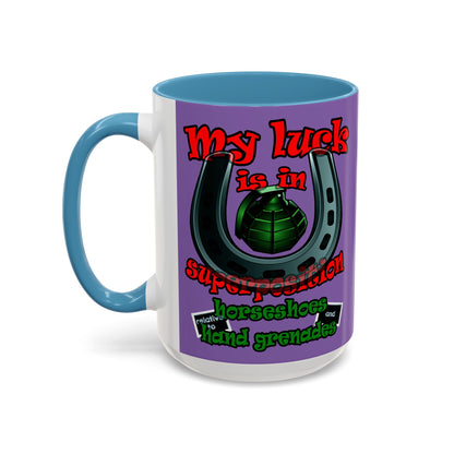 my luck - Accent Mug (light purple)