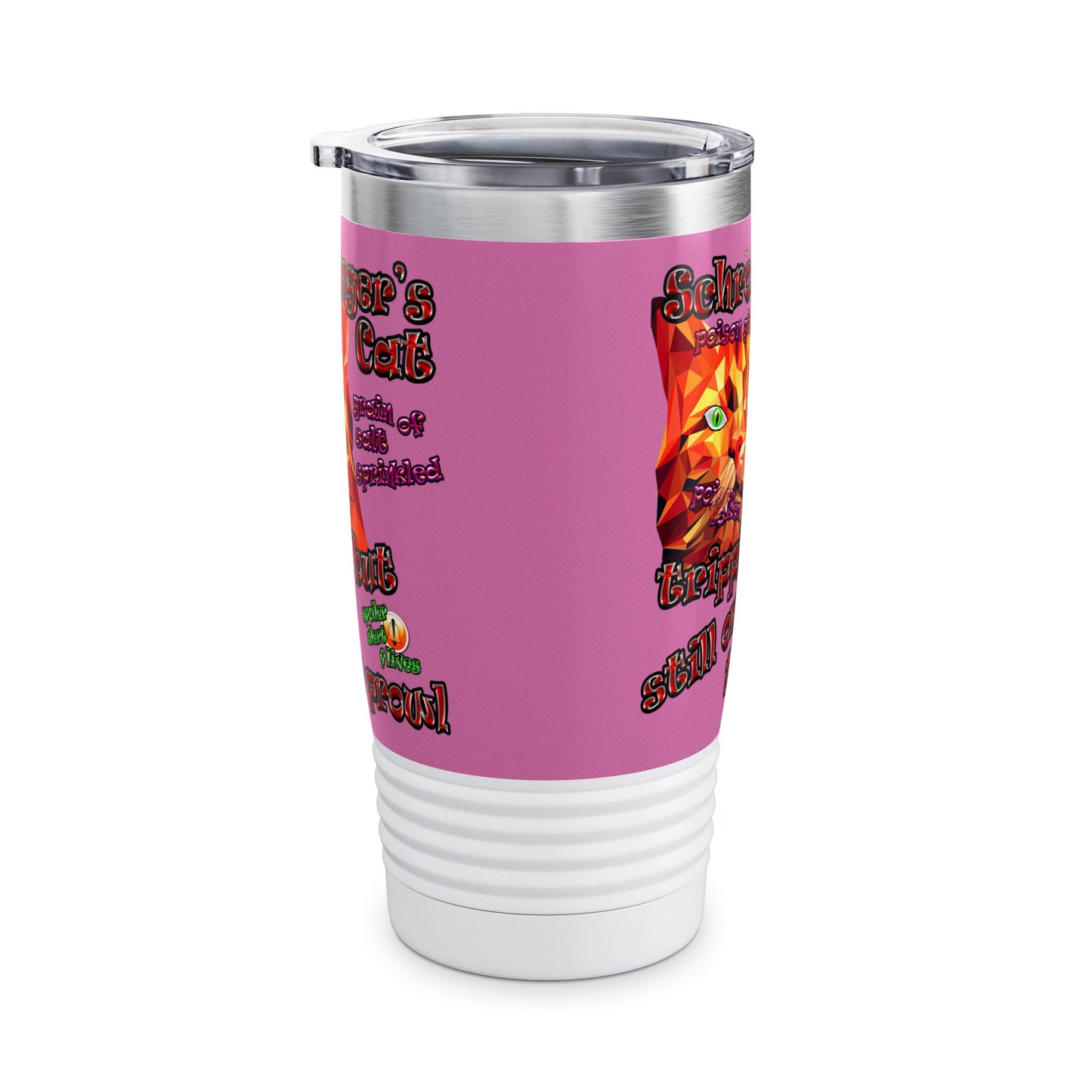 schrodinger's cat - Ringneck Tumbler, 20oz (light pink)