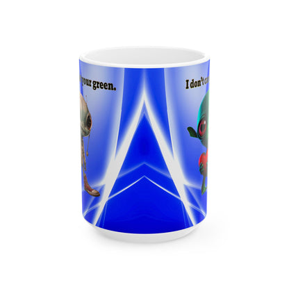 I don't care that your grey - White Mug (blue-white wave)