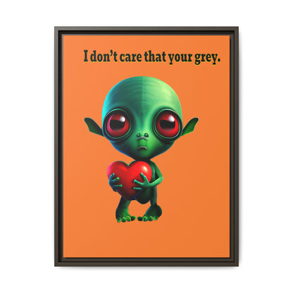 I don't care that your grey - framed canvas art (crusta)
