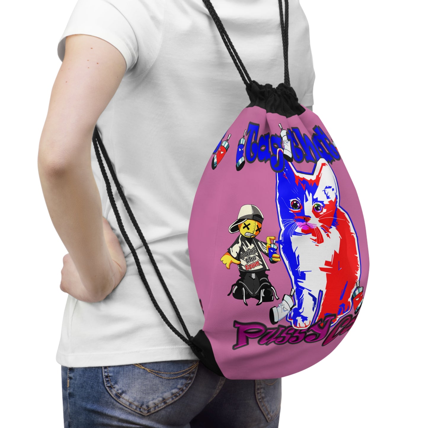 tag that - Drawstring Bag (light pink)