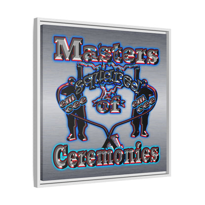 em cee squared - framed canvas art (brushed nickel)