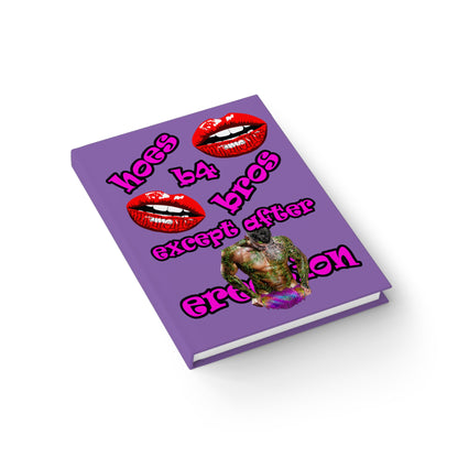 hoes b4 bros - journal-blank (light purple)