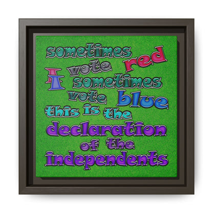 declaration of the independents - framed canvas art (green turf)