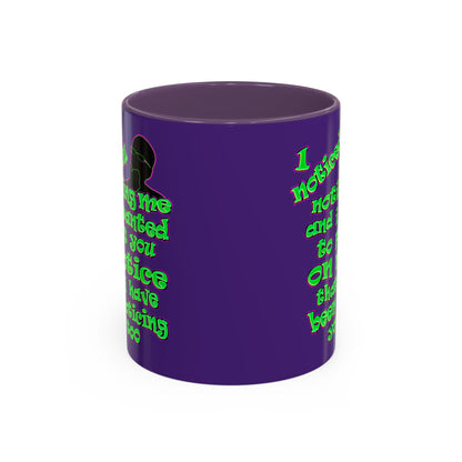 noticed you noticing - Accent Mug (purple)