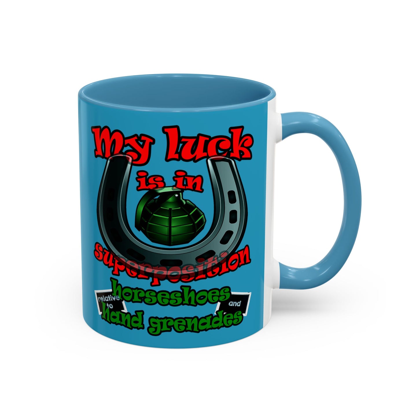 my luck - Accent Mug (turquoise)