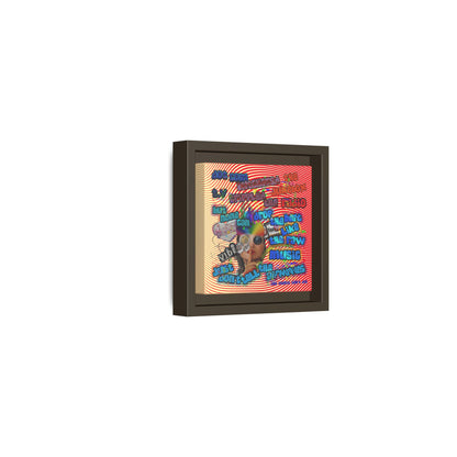 drop the beat - framed canvas art (yellow-orange wave)