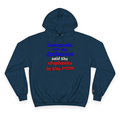 donkeys and elephants - Champion Hoodie