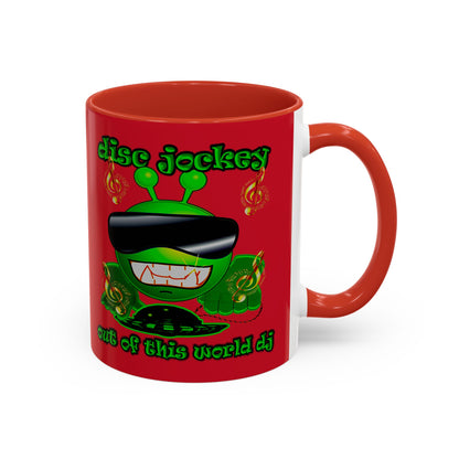 disc jockey - Accent Mug (dark red)