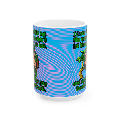 turtle race - White Mug (light blue-purple wave)