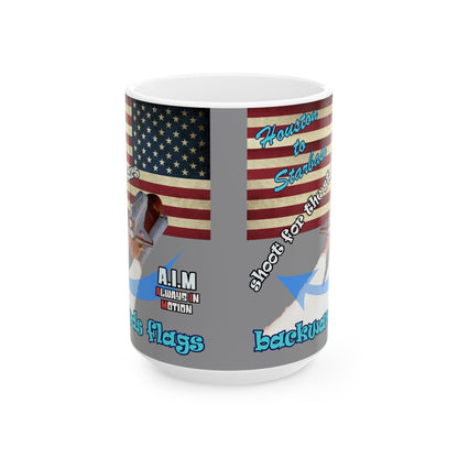 shoot for the stars - White Mug (grey)