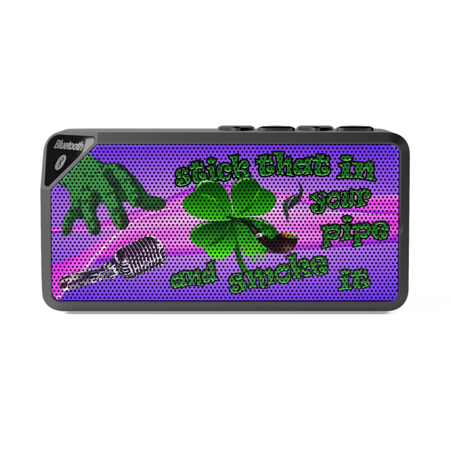 stick that in your pipe and smoke it - Jabba Bluetooth Speaker (purple-pink wave)