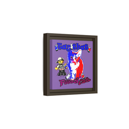 tag that - framed canvas art (light purple)