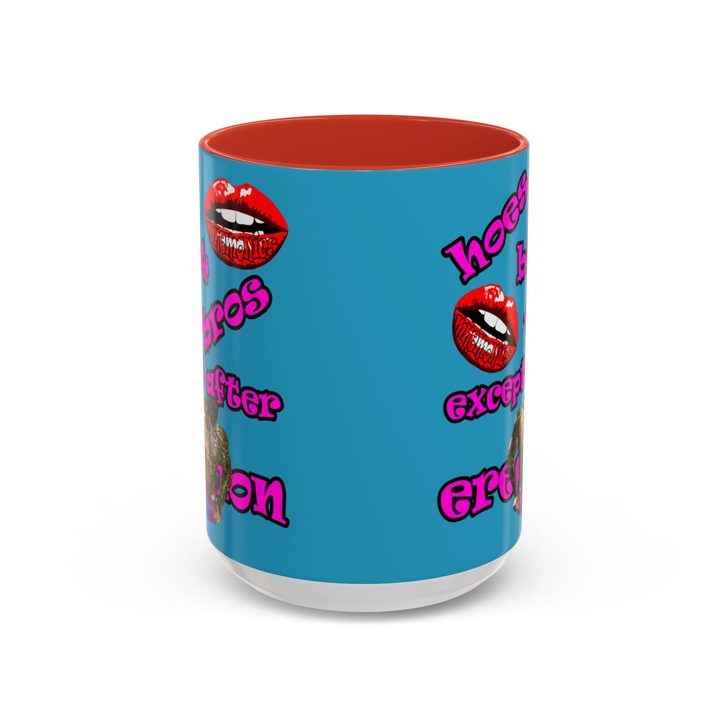 hoes b4 bros - Accent Mug (turquoise)