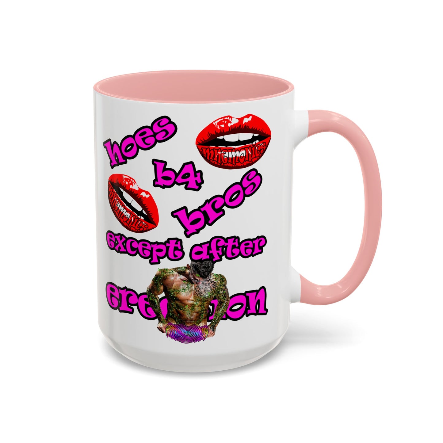 hoes b4 bros - Accent Mug (white)