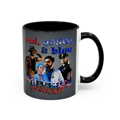 rw&b lives matter - Accent Mug (grey-light grey)