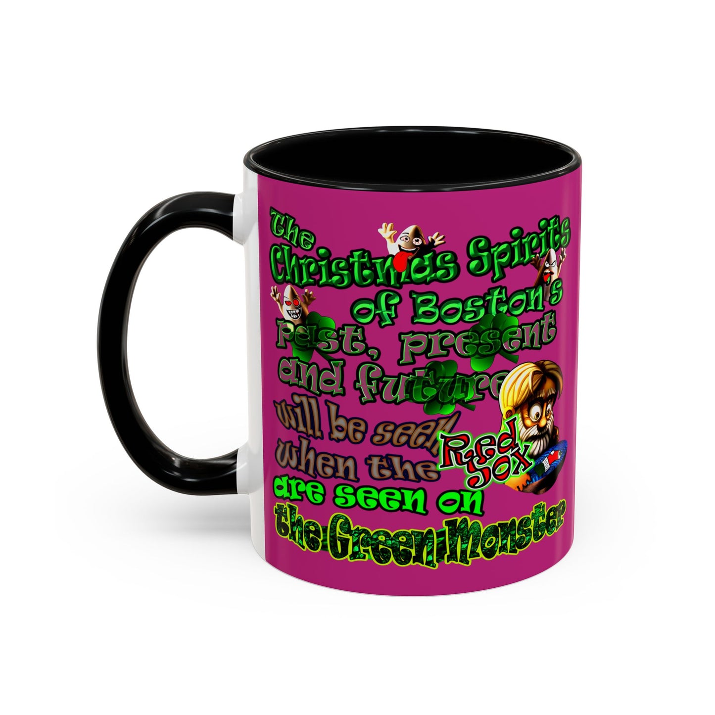 christmas spirits of boston - Accent Mug (pink)