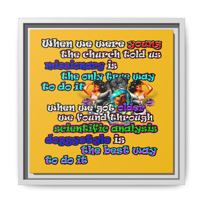 doggystyle - framed canvas art (yellow)
