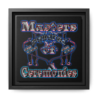 em cee squared - framed canvas art (black)