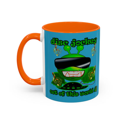 disc jockey - Accent Mug (turquoise)