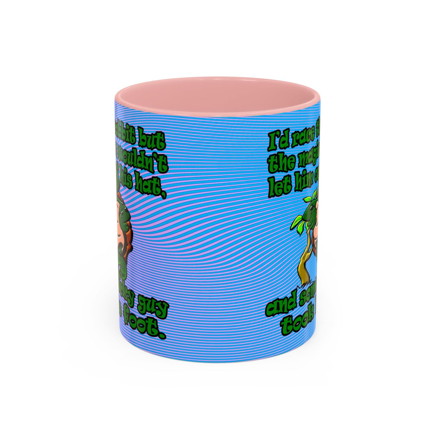 turtle race - Accent Mug (light blue-purple wave)