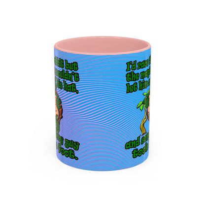 turtle race - Accent Mug (light blue-purple wave)