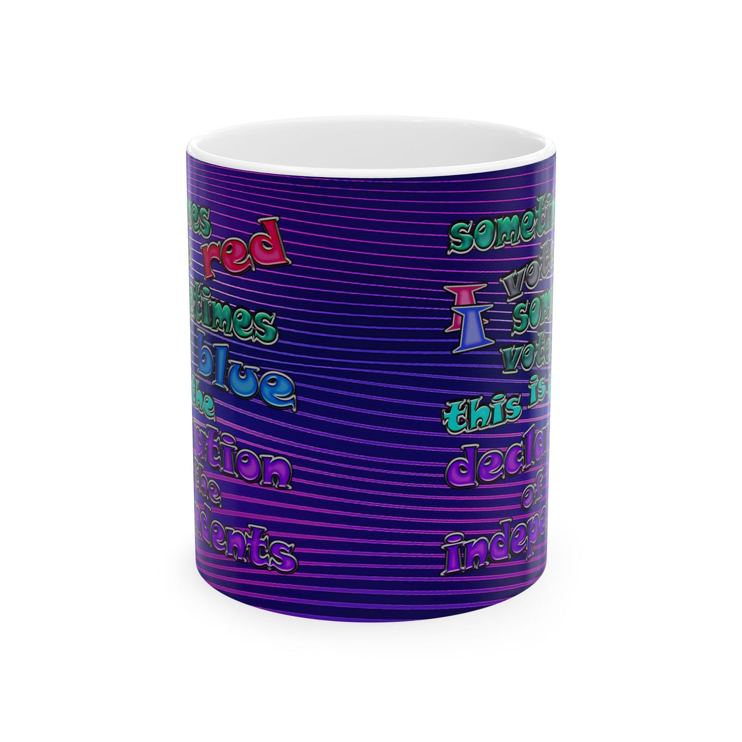 declaration of the independents - White Mug (purple wave)