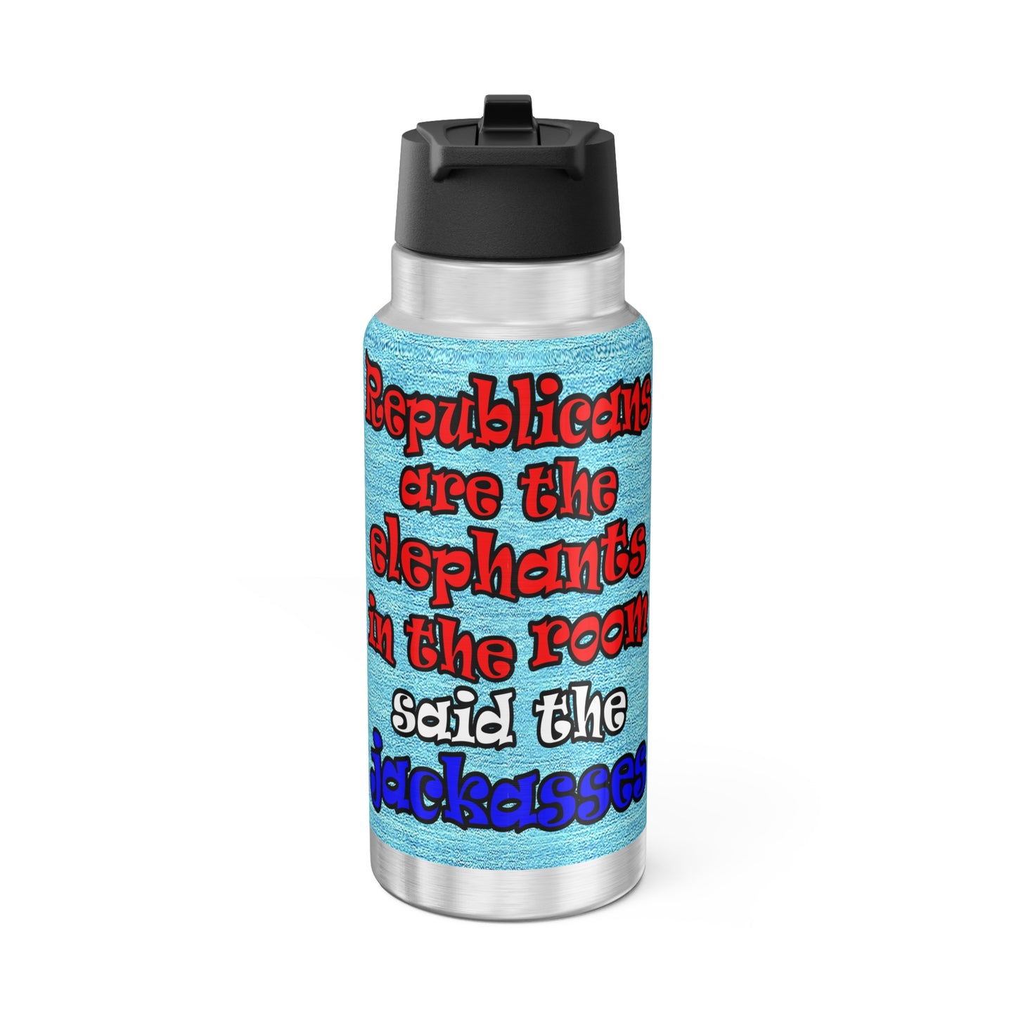 donkeys and elephants - Gator Tumbler, 32oz  (faded blue)