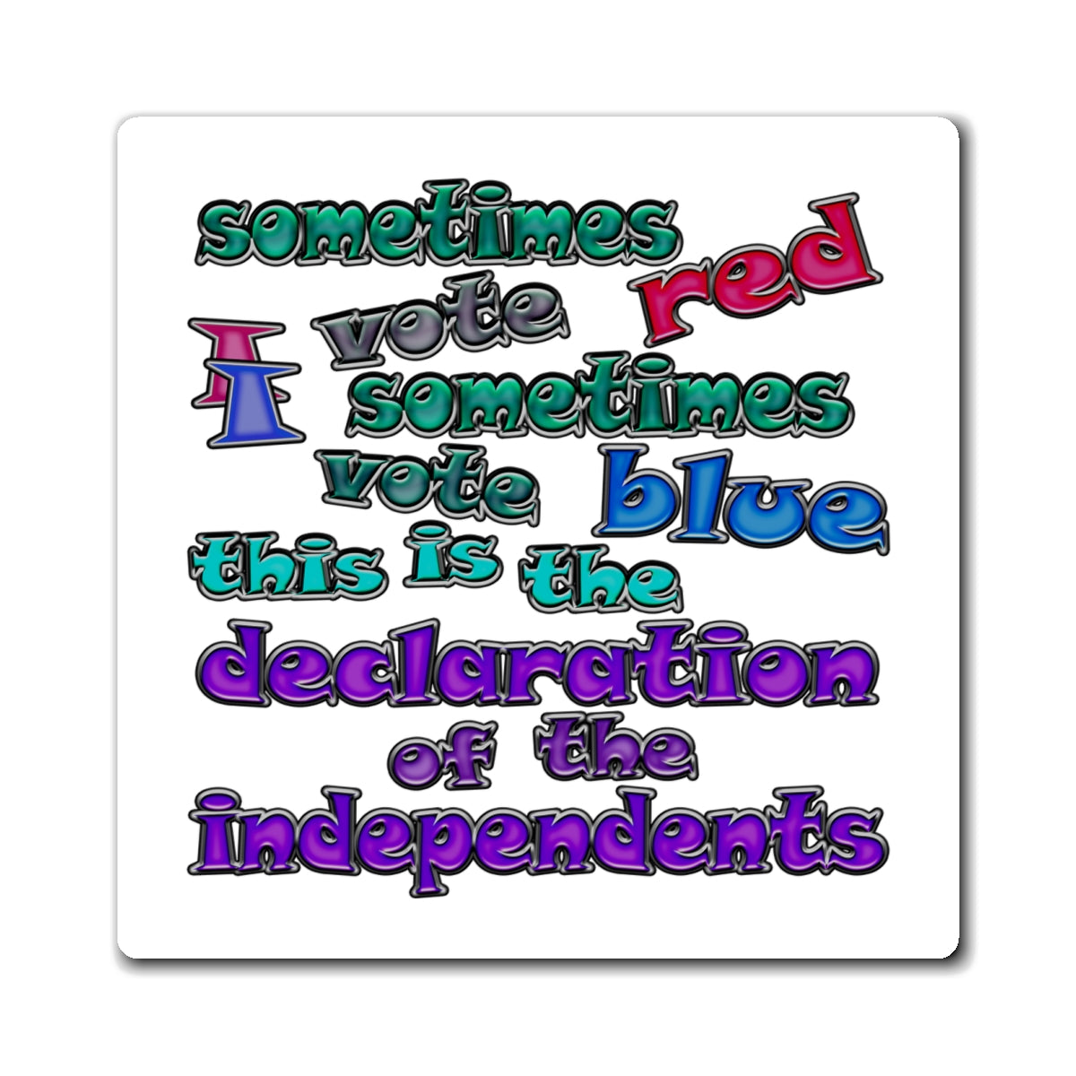 declaration of the independents - Magnets - (white)