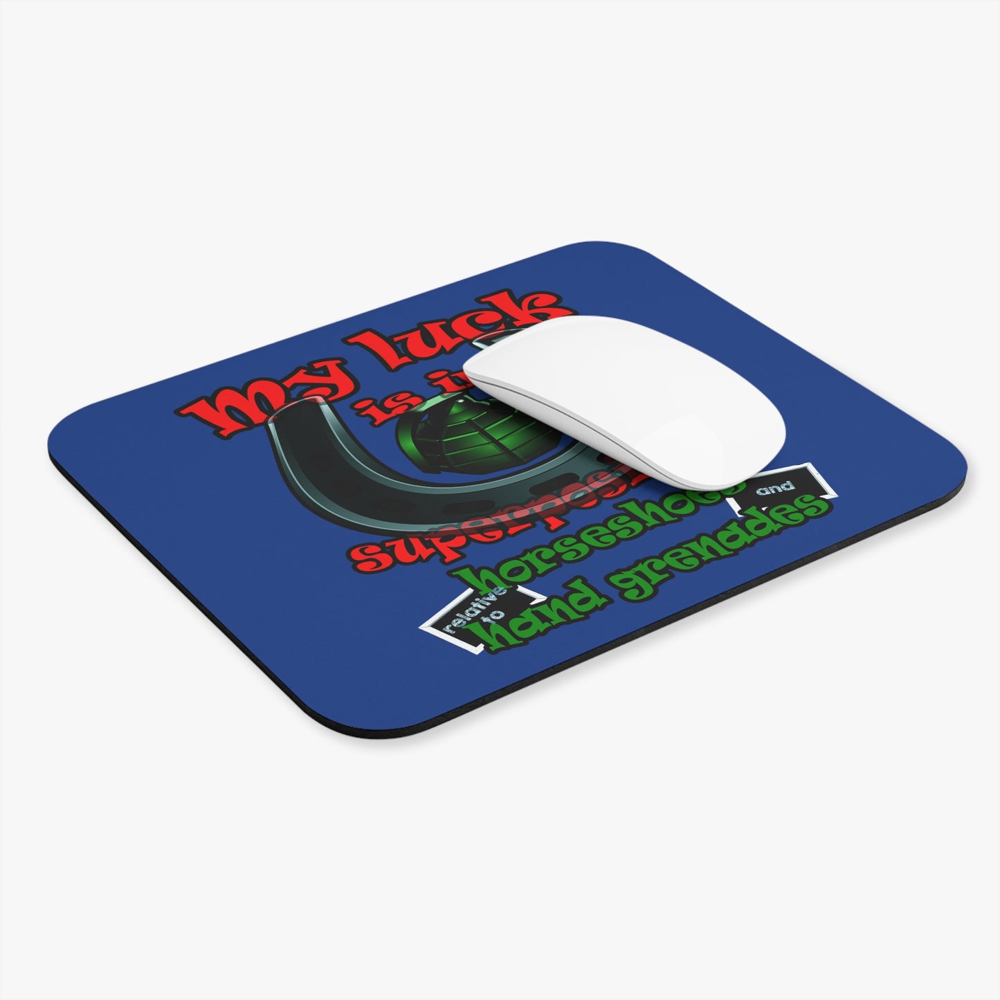 my luck - Mouse Pad (Rectangle) (dark blue)