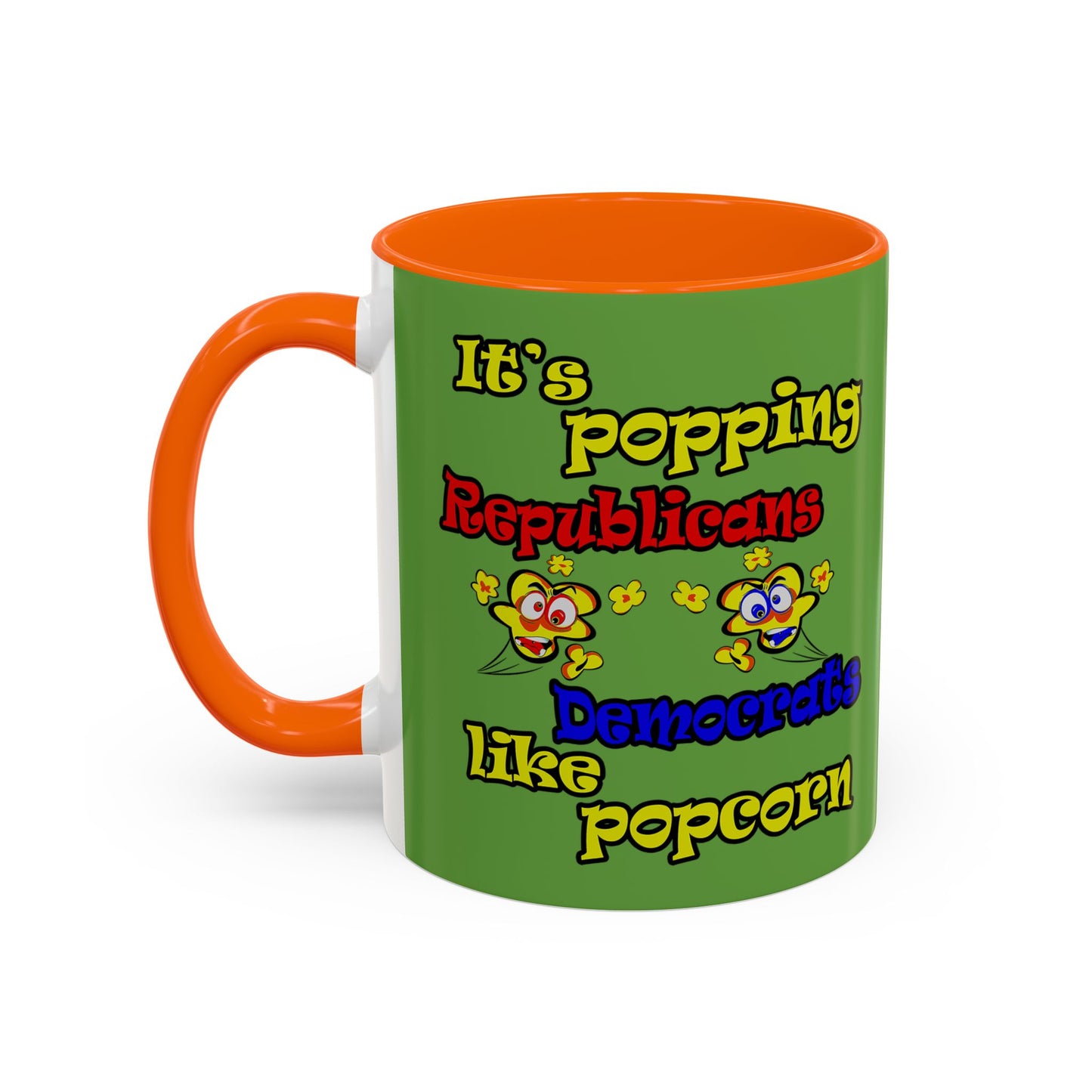 popping like popcorn - Accent Mug (green)