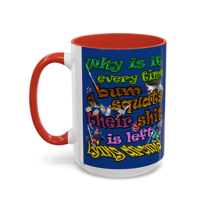 the bum's shit - Accent Mug (dark blue)