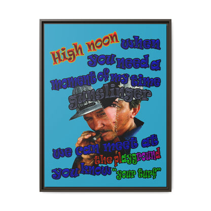high noon - framed canvas art (turquoise)