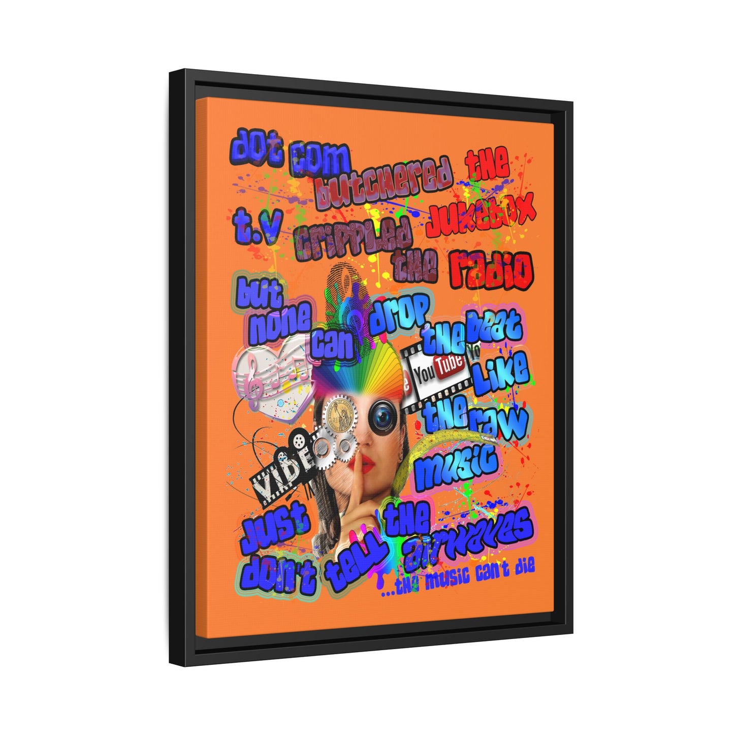 drop the beat - framed canvas art (crusta)