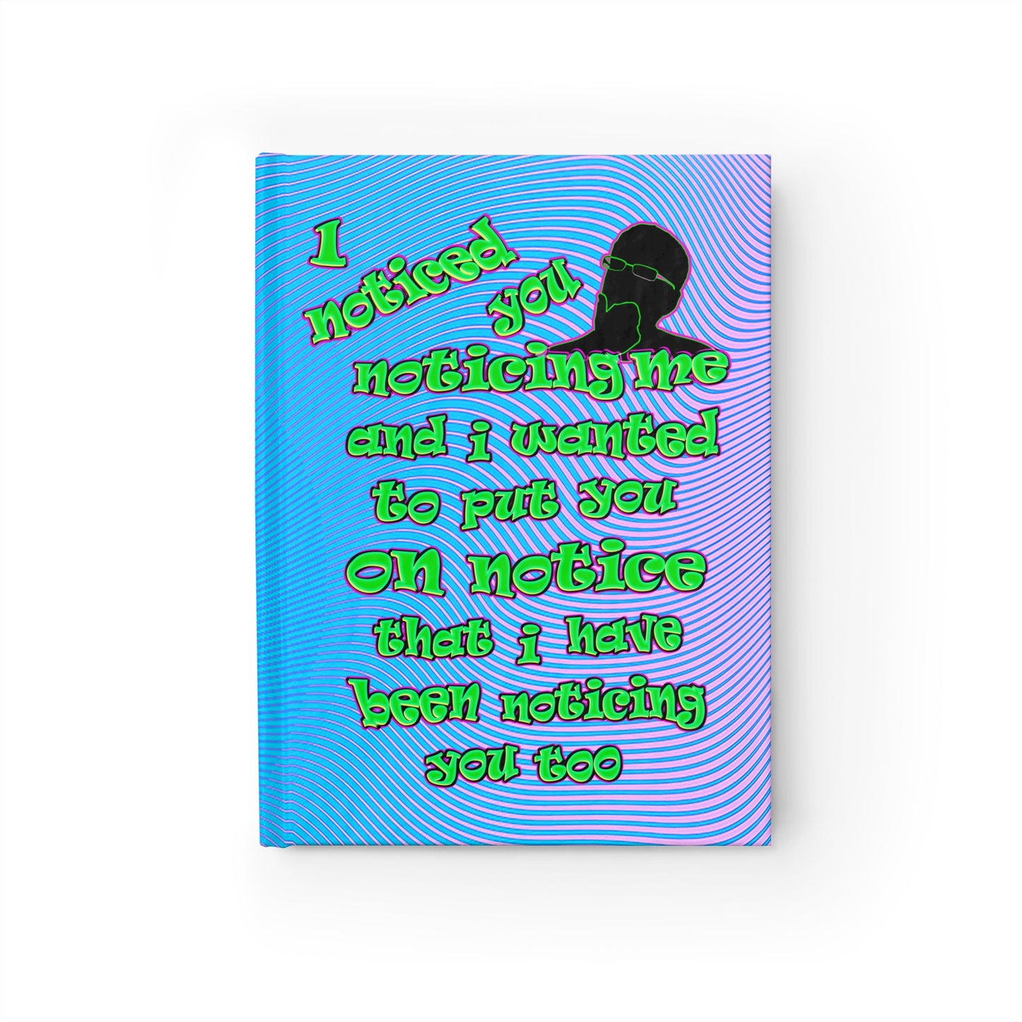 noticed you noticing - journal-lined (light blue-purple wave)