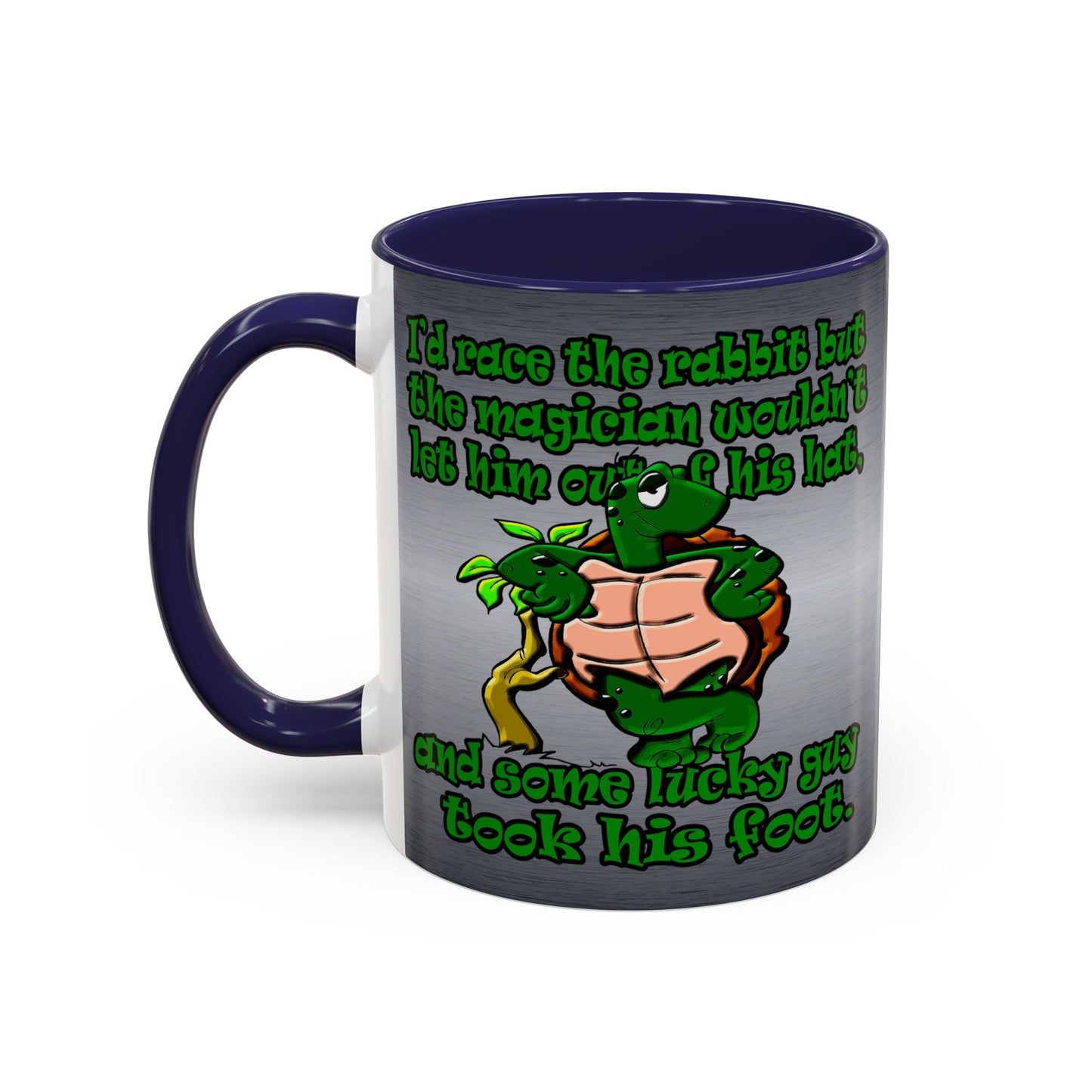 turtle race - Accent Mug (brushed nickel)