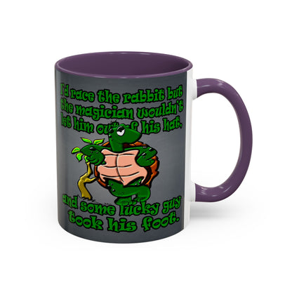 turtle race - Accent Mug (grey-light grey)
