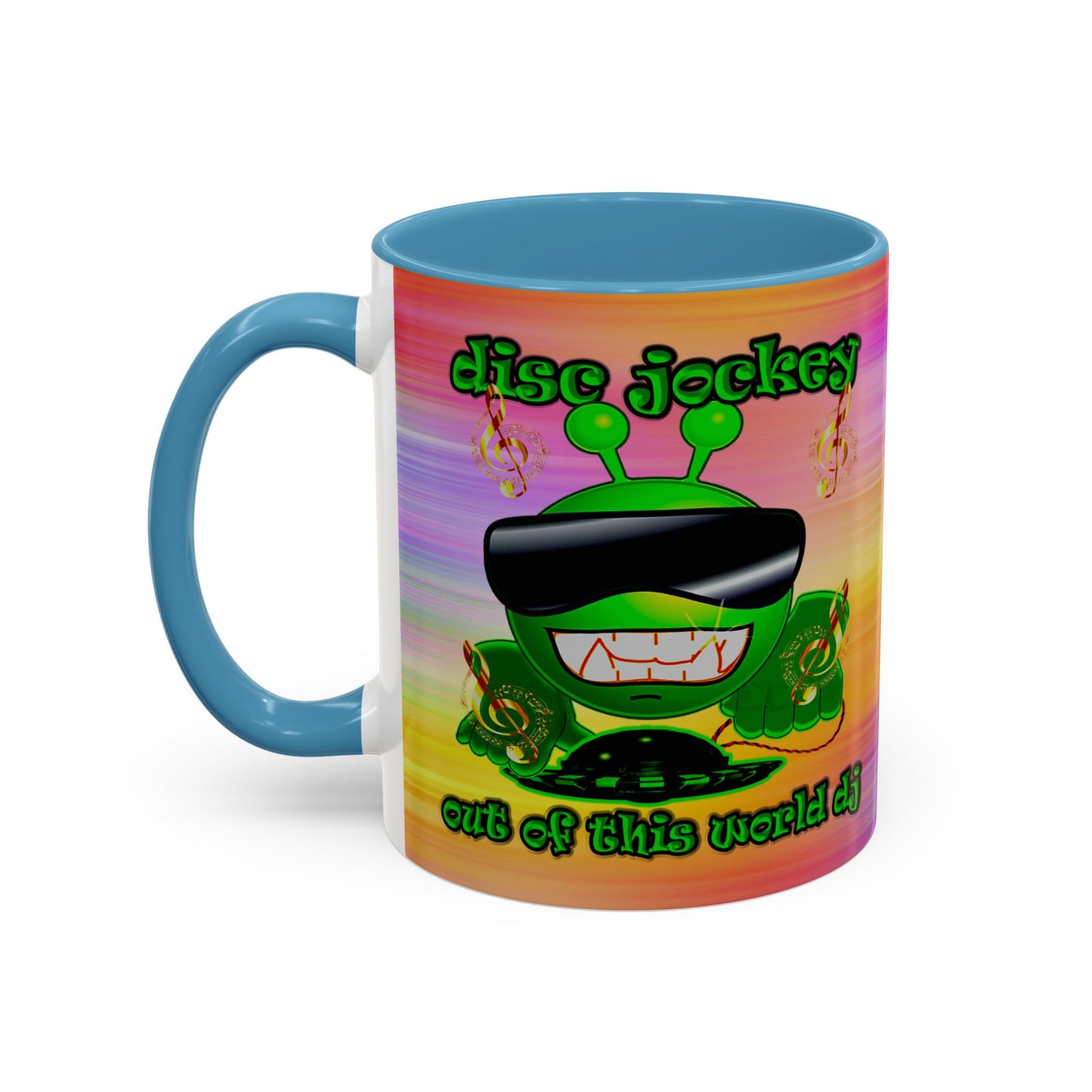 disc jockey - Accent Mug (color blur)