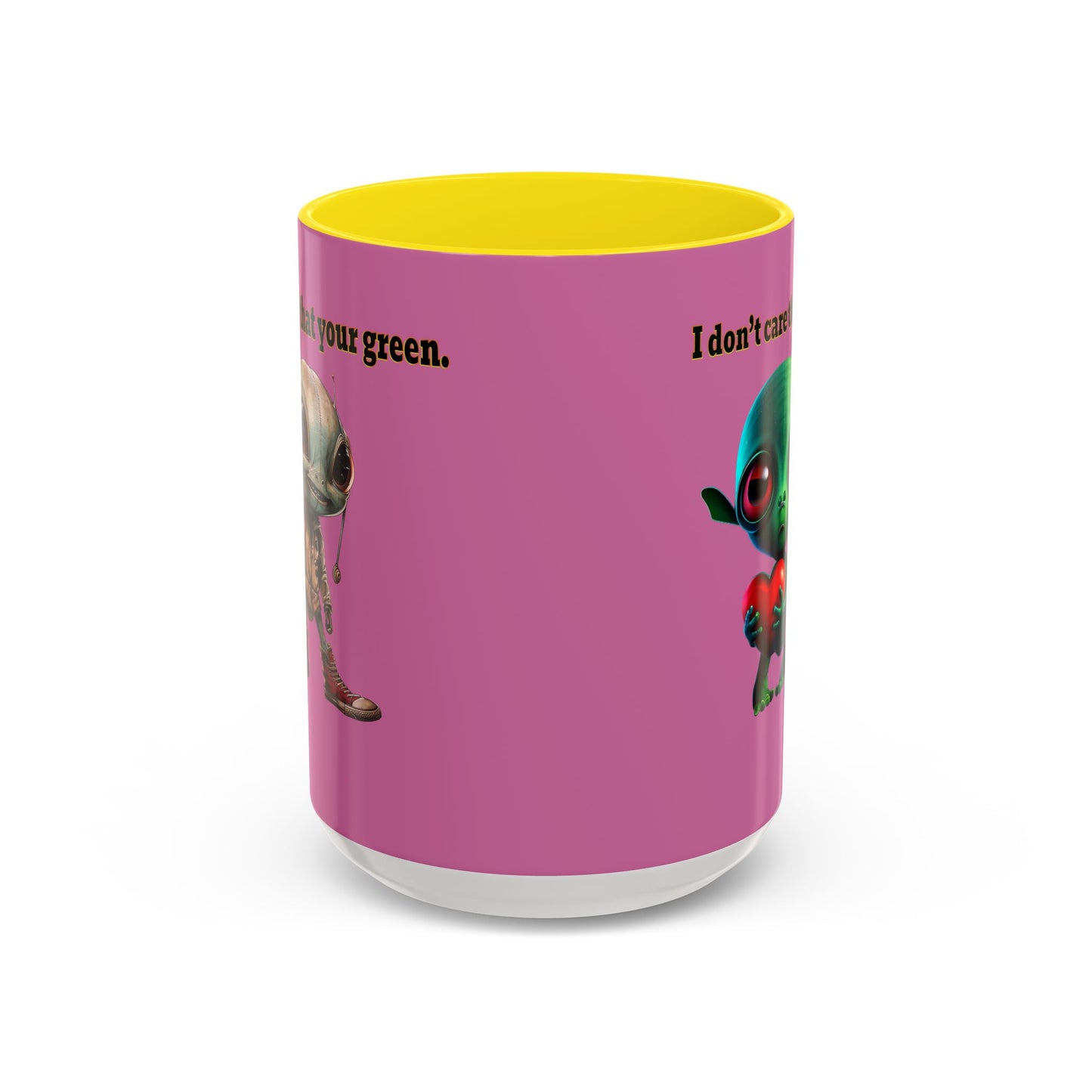 I don't care that your grey - Accent Mug (light pink)