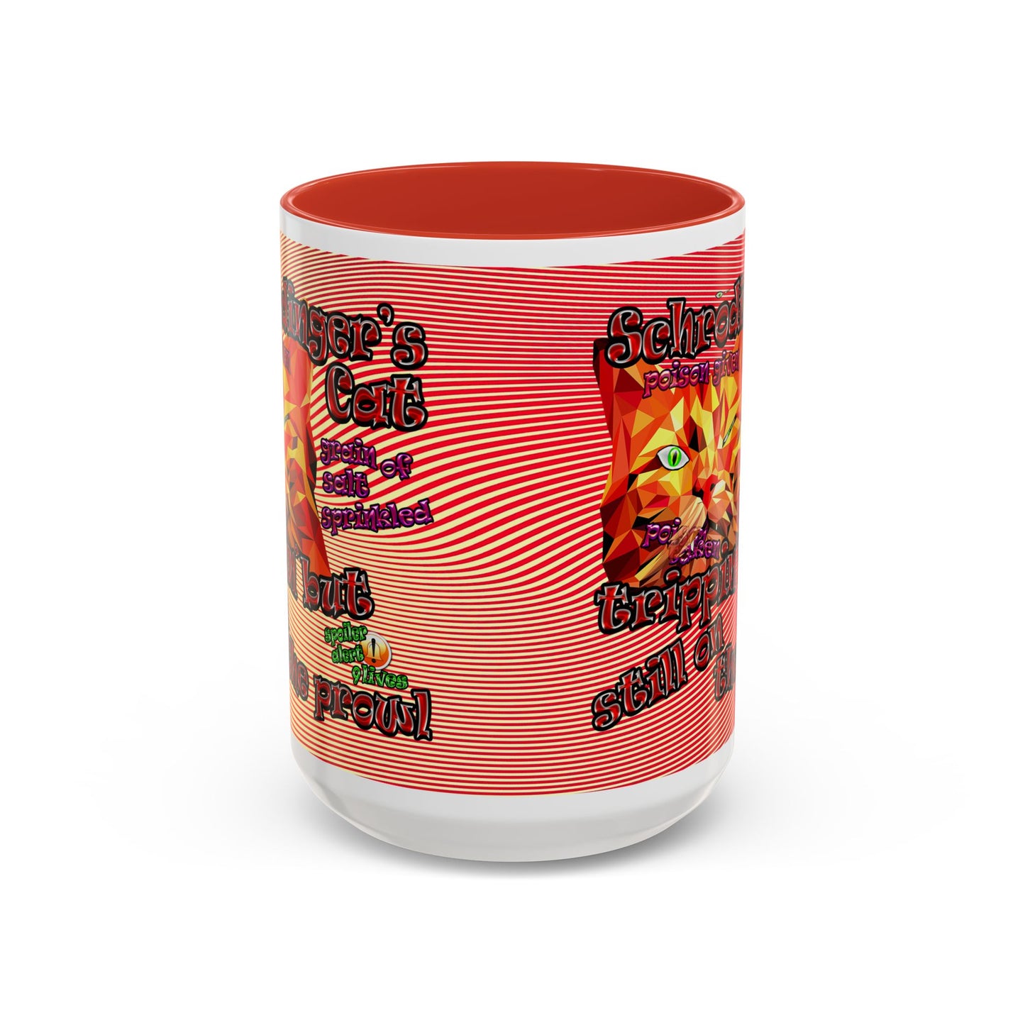 schrodinger's cat - Accent Mug (yellow-orange wave)