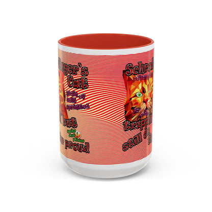 schrodinger's cat - Accent Mug (yellow-orange wave)