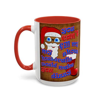 santa's shoes - Accent Mug (brown papyrus)