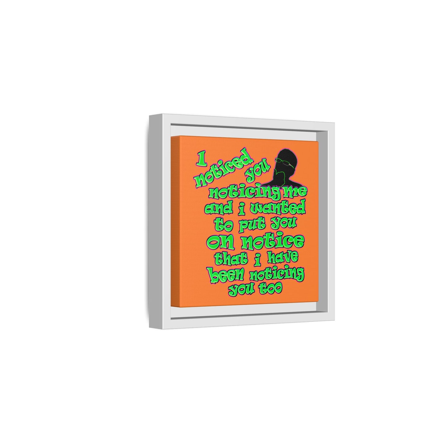 noticed you noticing - framed canvas art (crusta)